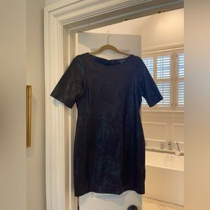 Faux suede black dress.